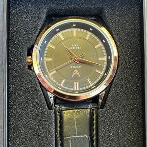 Black and Gold Wristwatch Alpha Project Brand New w/ Box